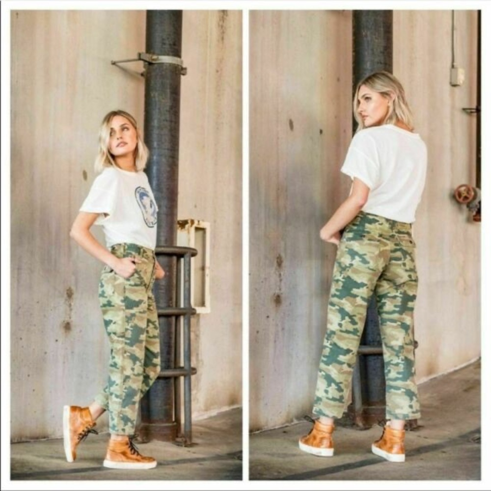 Free People Remy Cropped Camo Pants - Picture 2 of 8